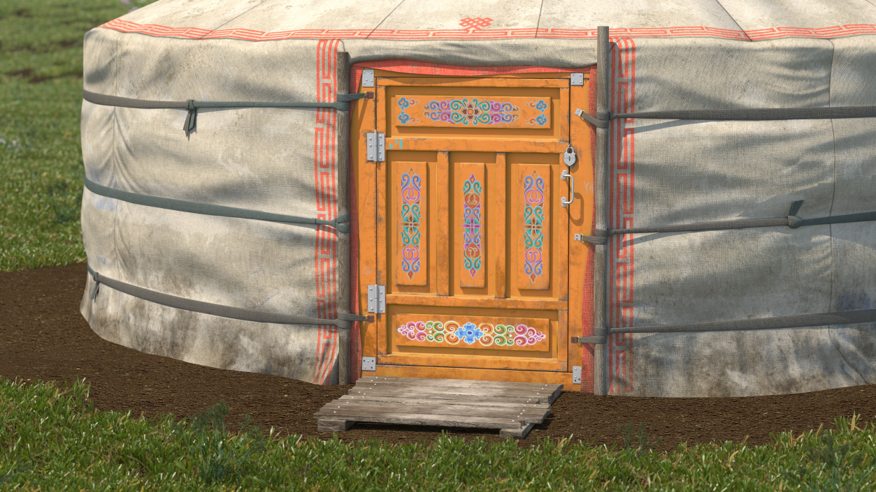 3D Yurt Entrance model