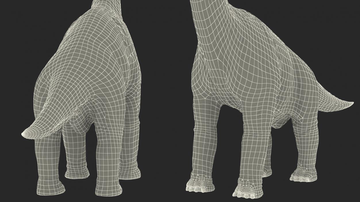 3D Brachiosaurus Altithorax Rigged