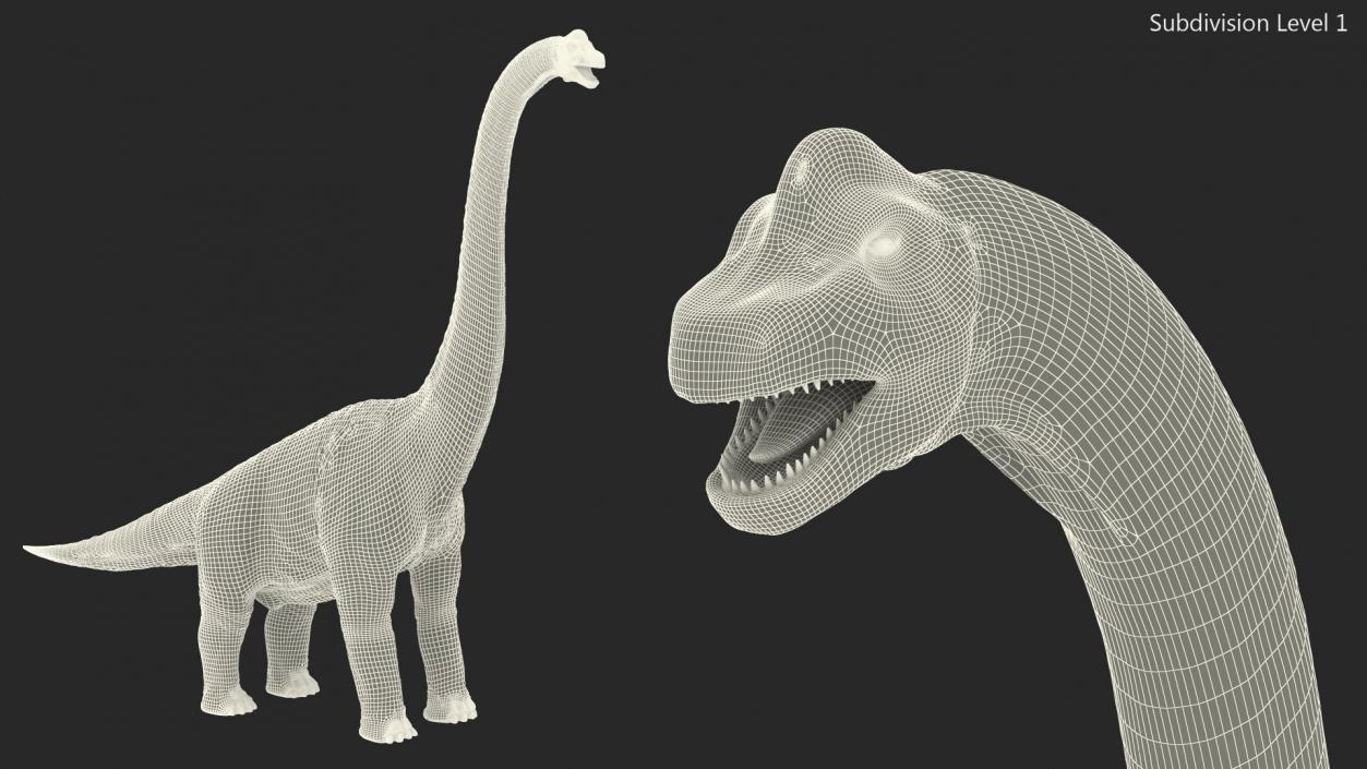 3D Brachiosaurus Altithorax Rigged