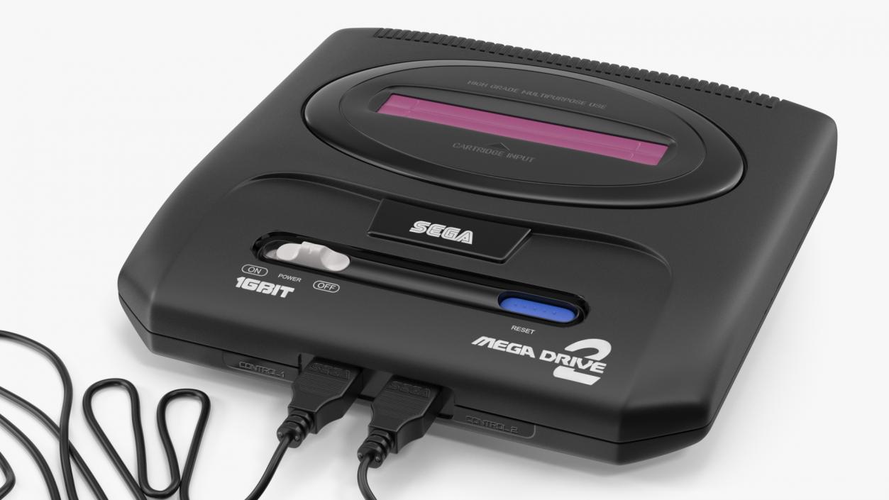 3D Game Console Sega with Cartridge Collection model