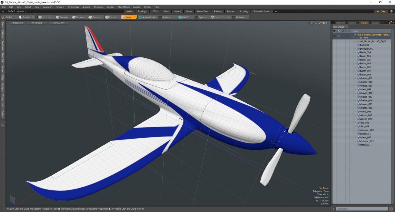 3D All Electric Aircraft Flight model