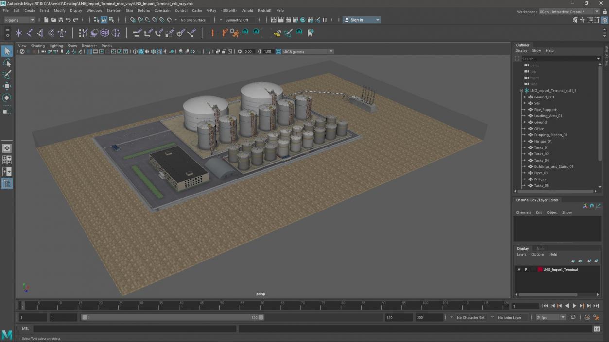 LNG Import Terminal 3D model