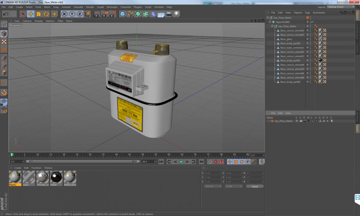 Gas Flow Meter 3D model