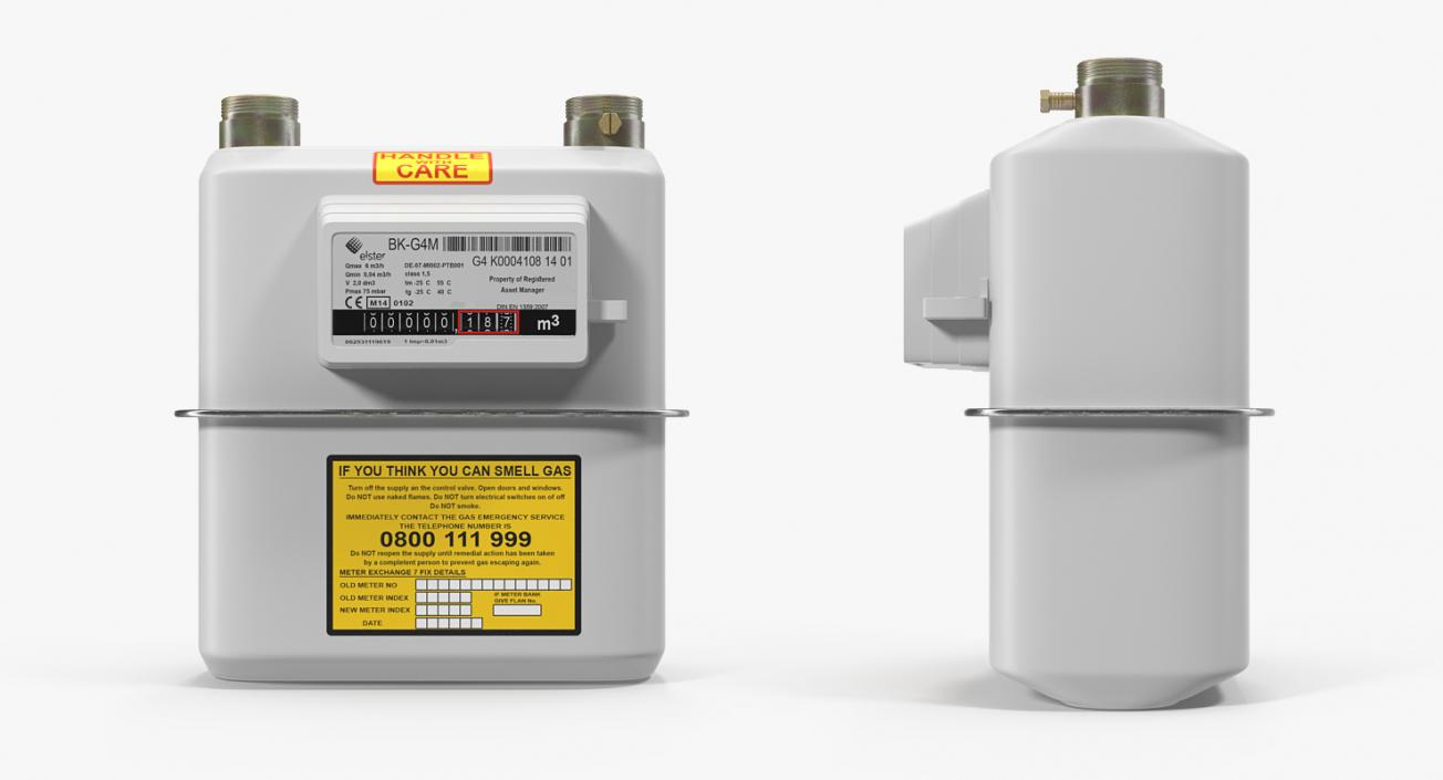 Gas Flow Meter 3D model