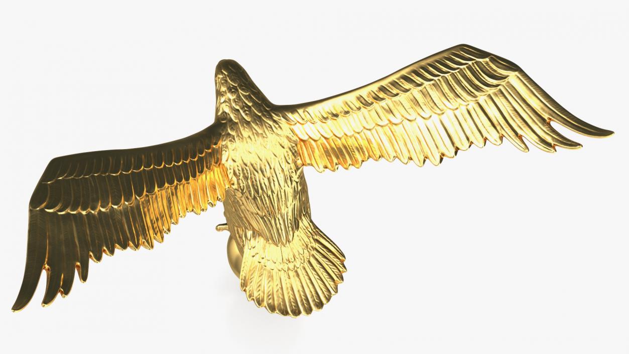 3D Gold Eagle Flagpole Topper