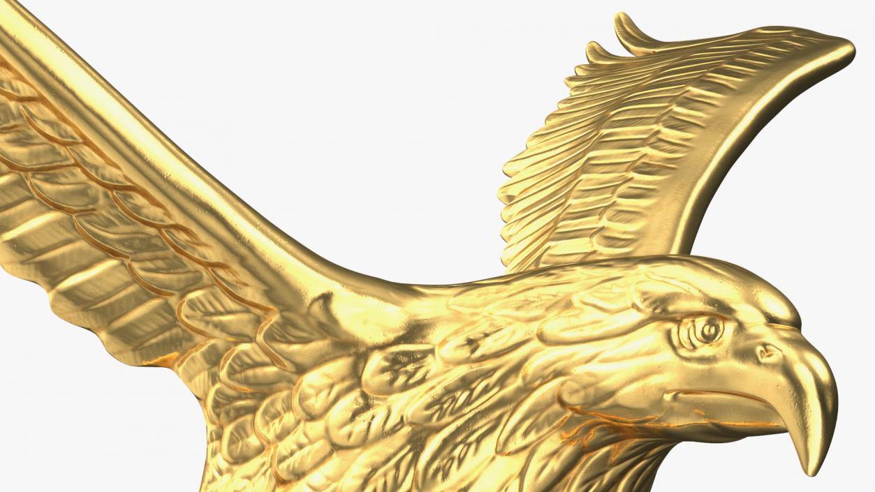 3D Gold Eagle Flagpole Topper