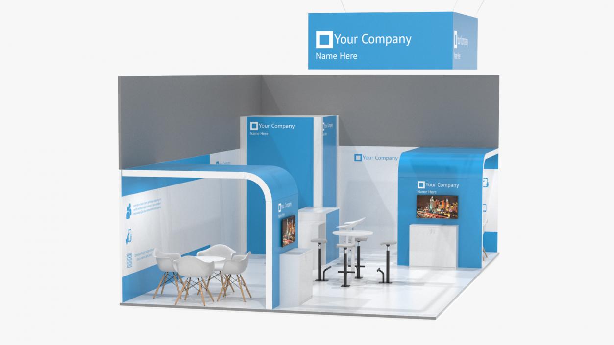 Trade Show Exhibition Stand 2 3D model