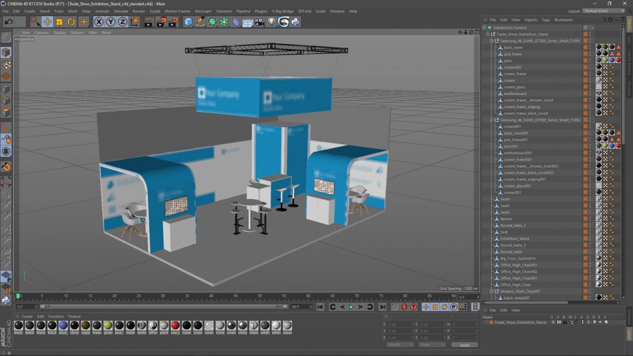 Trade Show Exhibition Stand 2 3D model