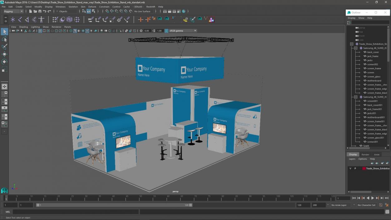 Trade Show Exhibition Stand 2 3D model