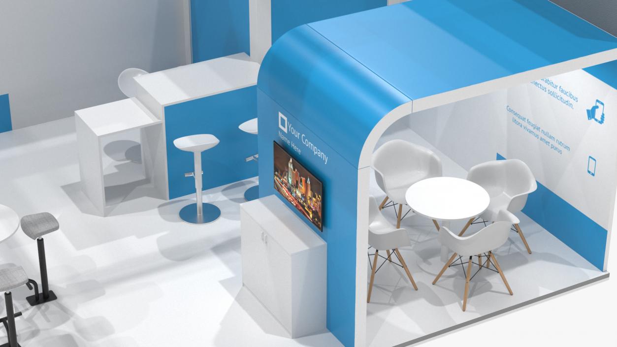 Trade Show Exhibition Stand 2 3D model