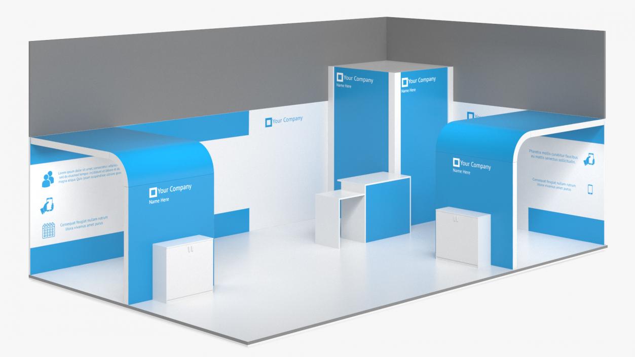 Trade Show Exhibition Stand 2 3D model