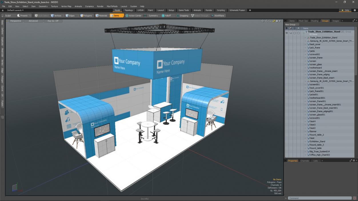 Trade Show Exhibition Stand 2 3D model