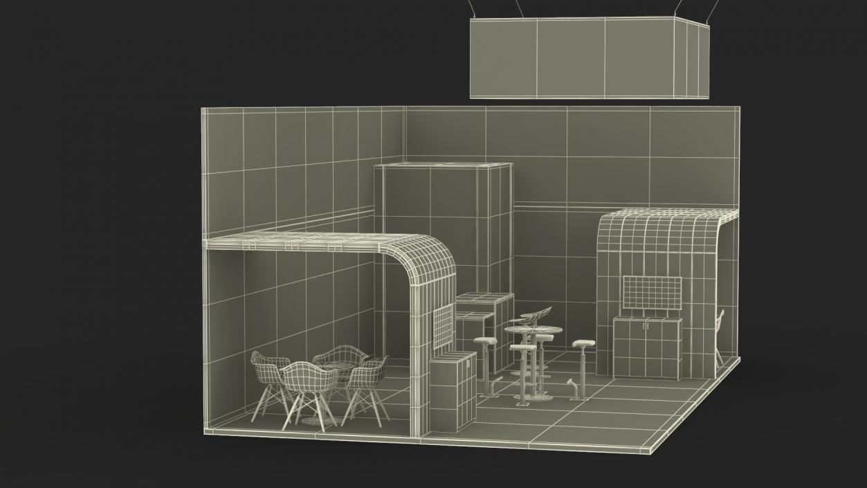 Trade Show Exhibition Stand 2 3D model