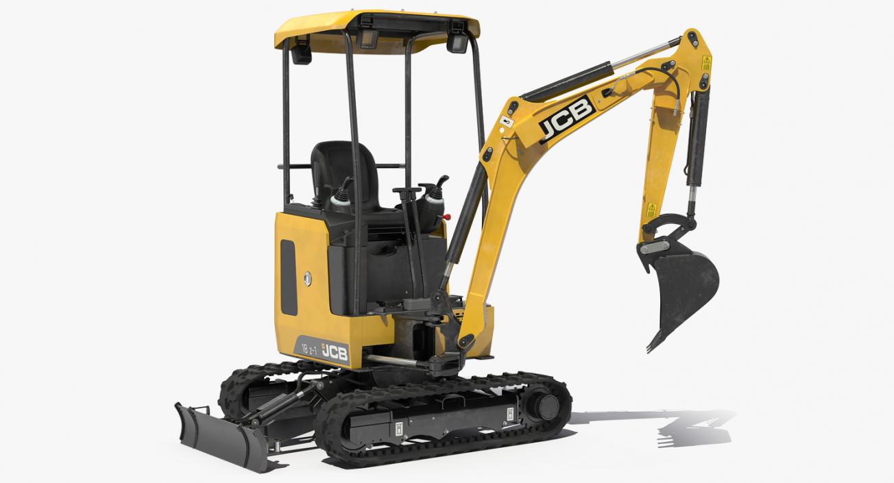 3D Mini Excavator JCB 18Z1 Clean Rigged