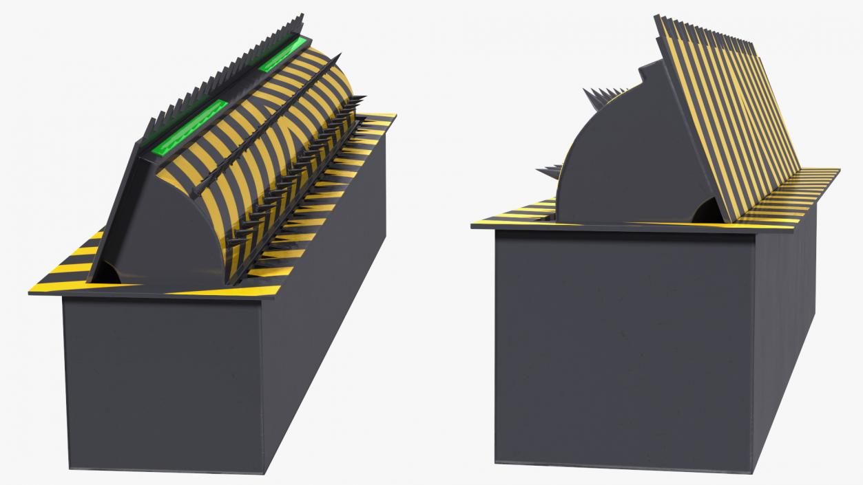 3D Roadblock Barrier Large model