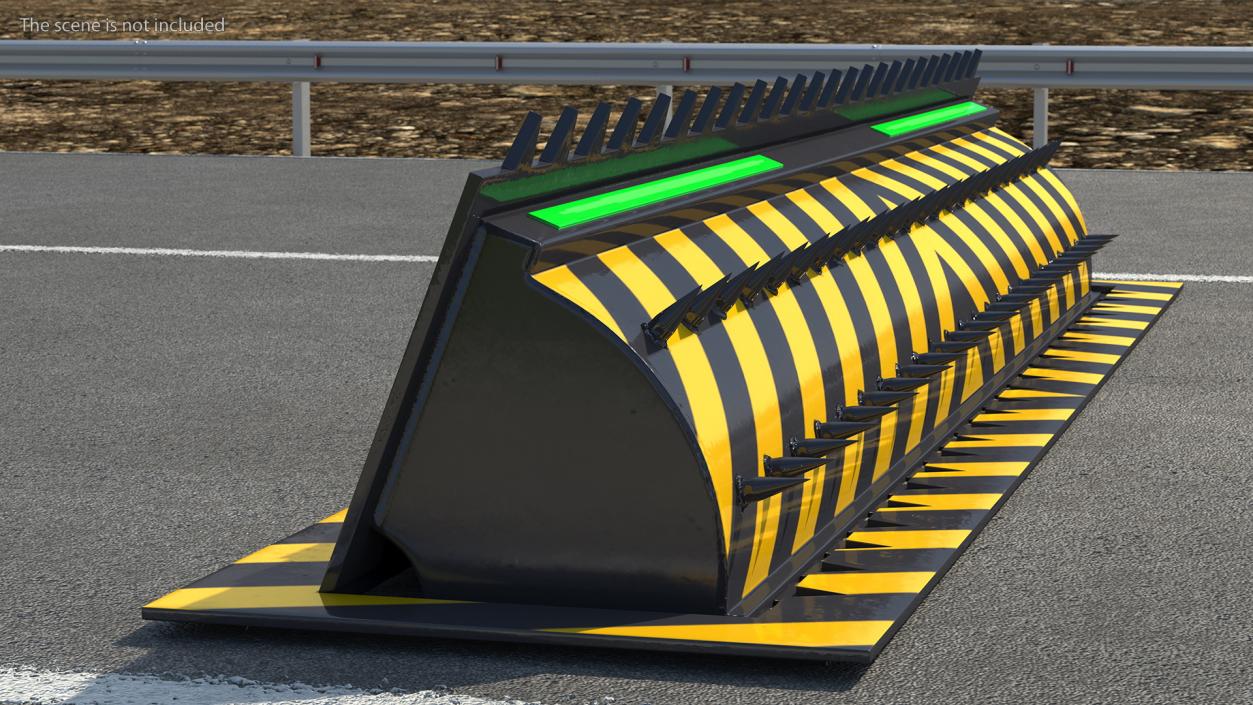 3D Roadblock Barrier Large model