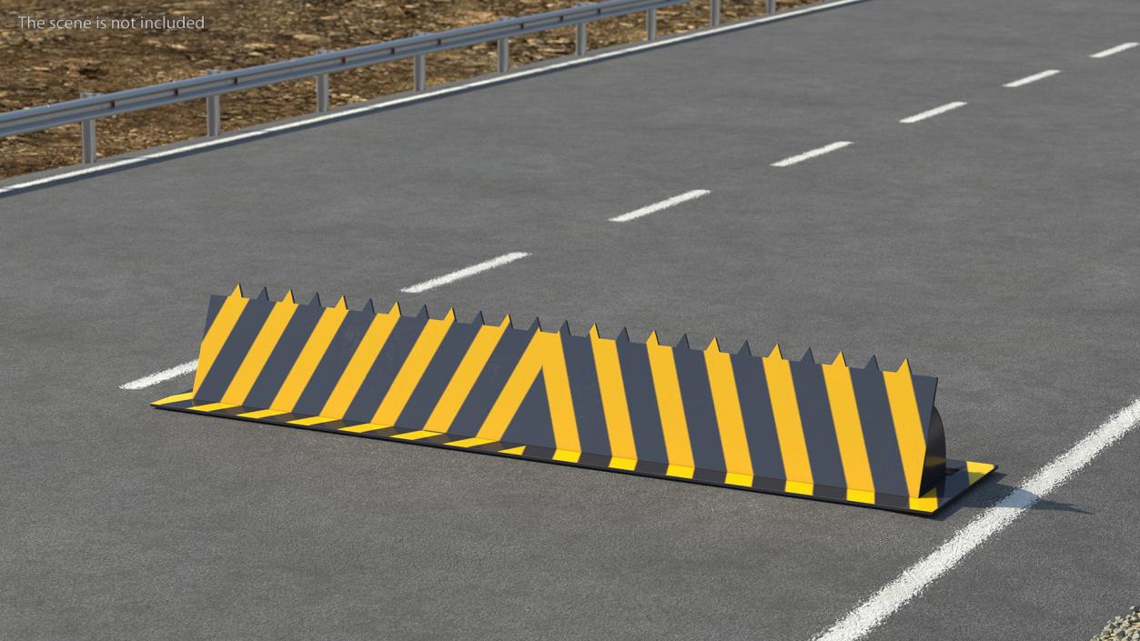 3D Roadblock Barrier Large model