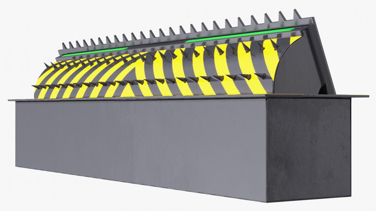 3D Roadblock Barrier Large model