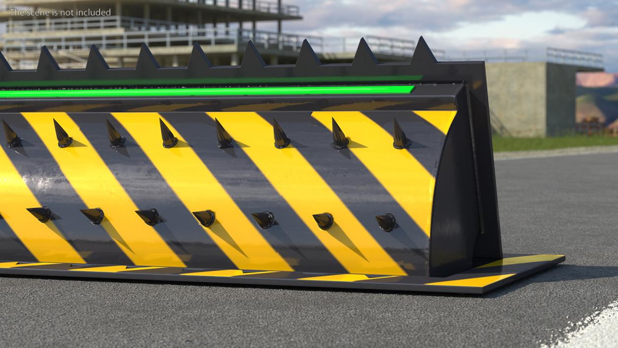 3D Roadblock Barrier Large model