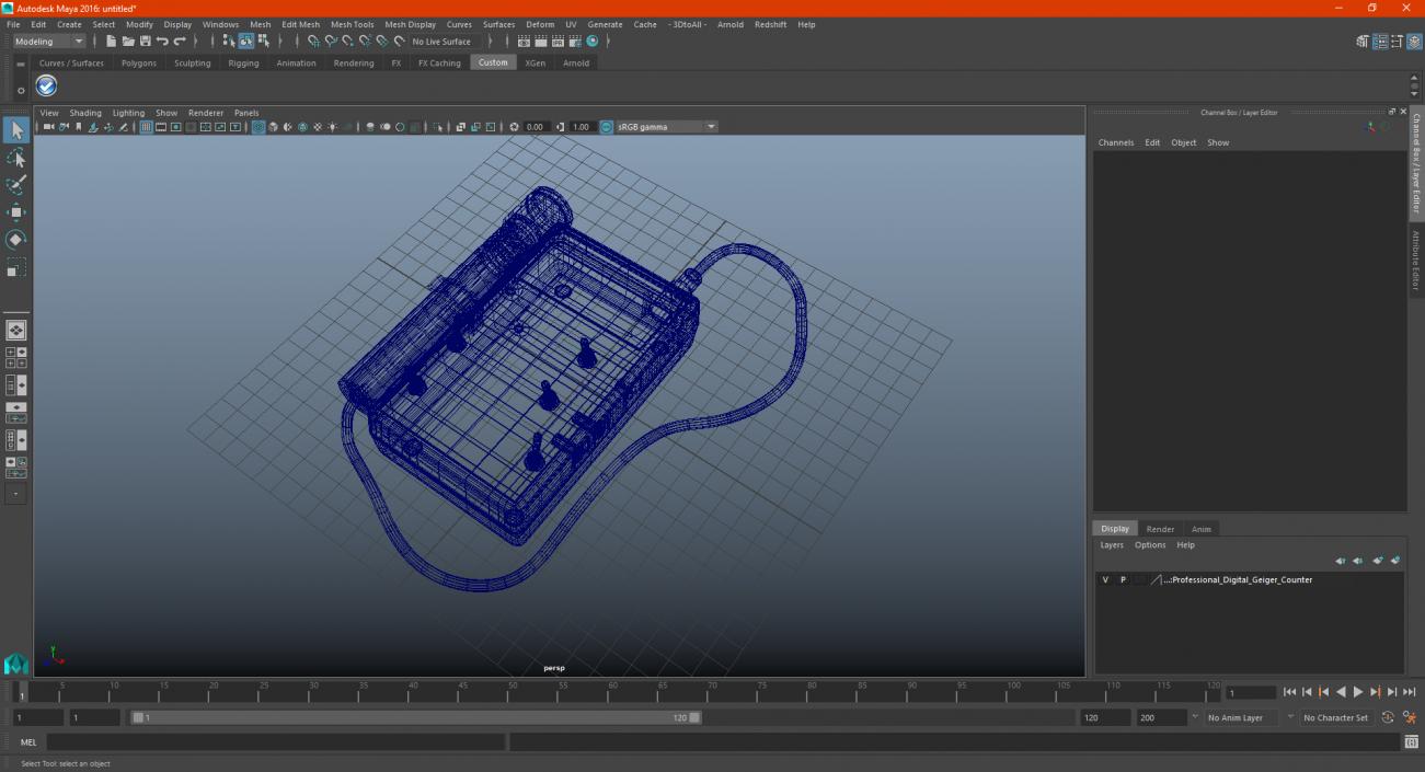 3D model Professional Digital Geiger Counter