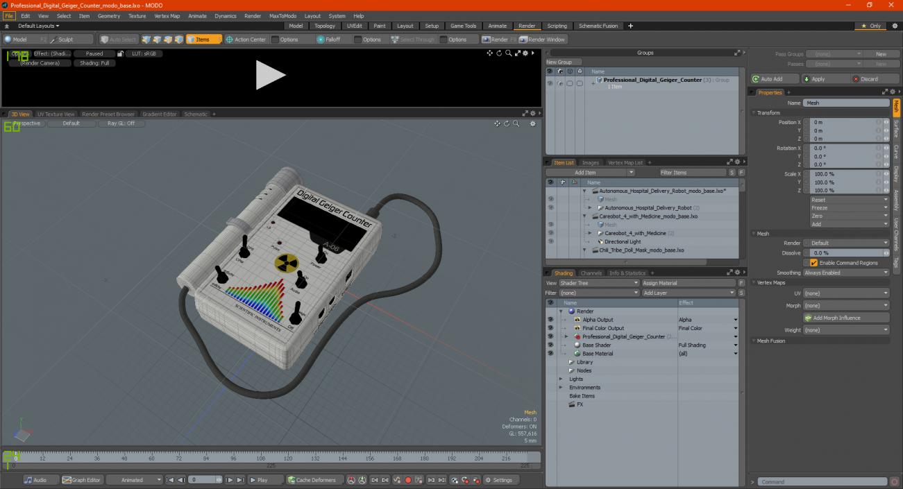 3D model Professional Digital Geiger Counter