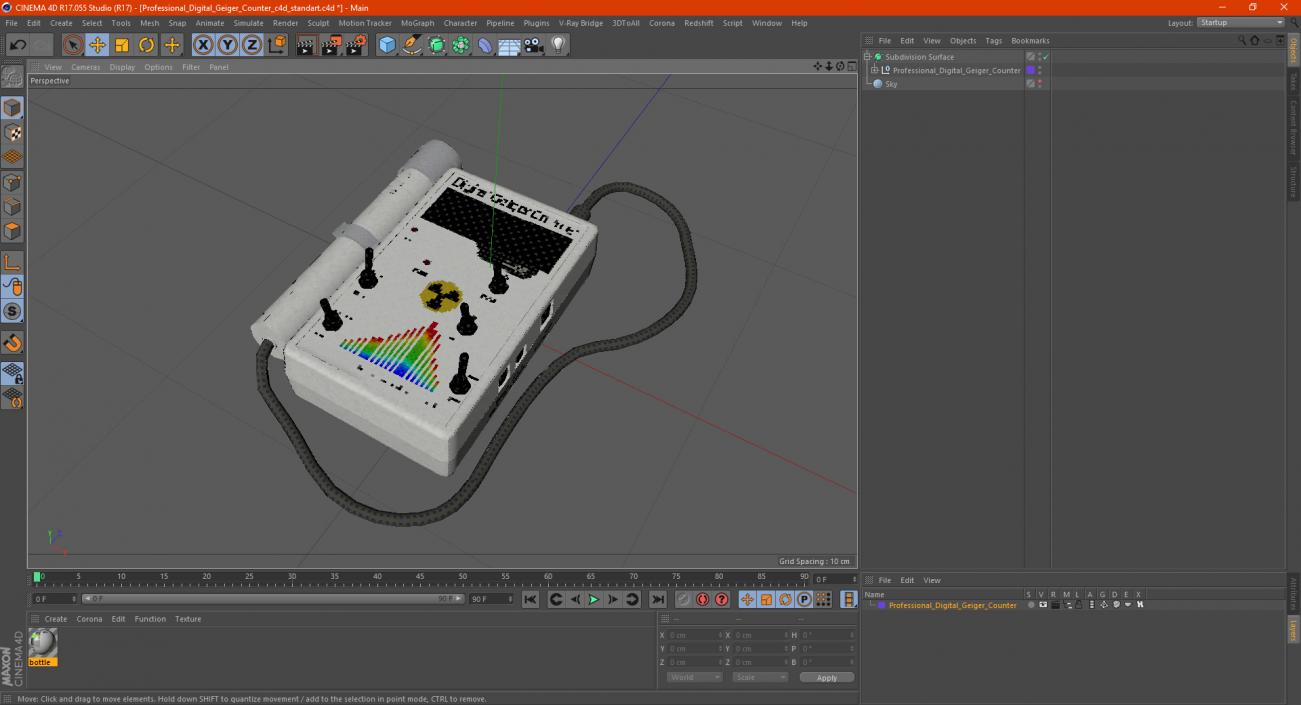 3D model Professional Digital Geiger Counter