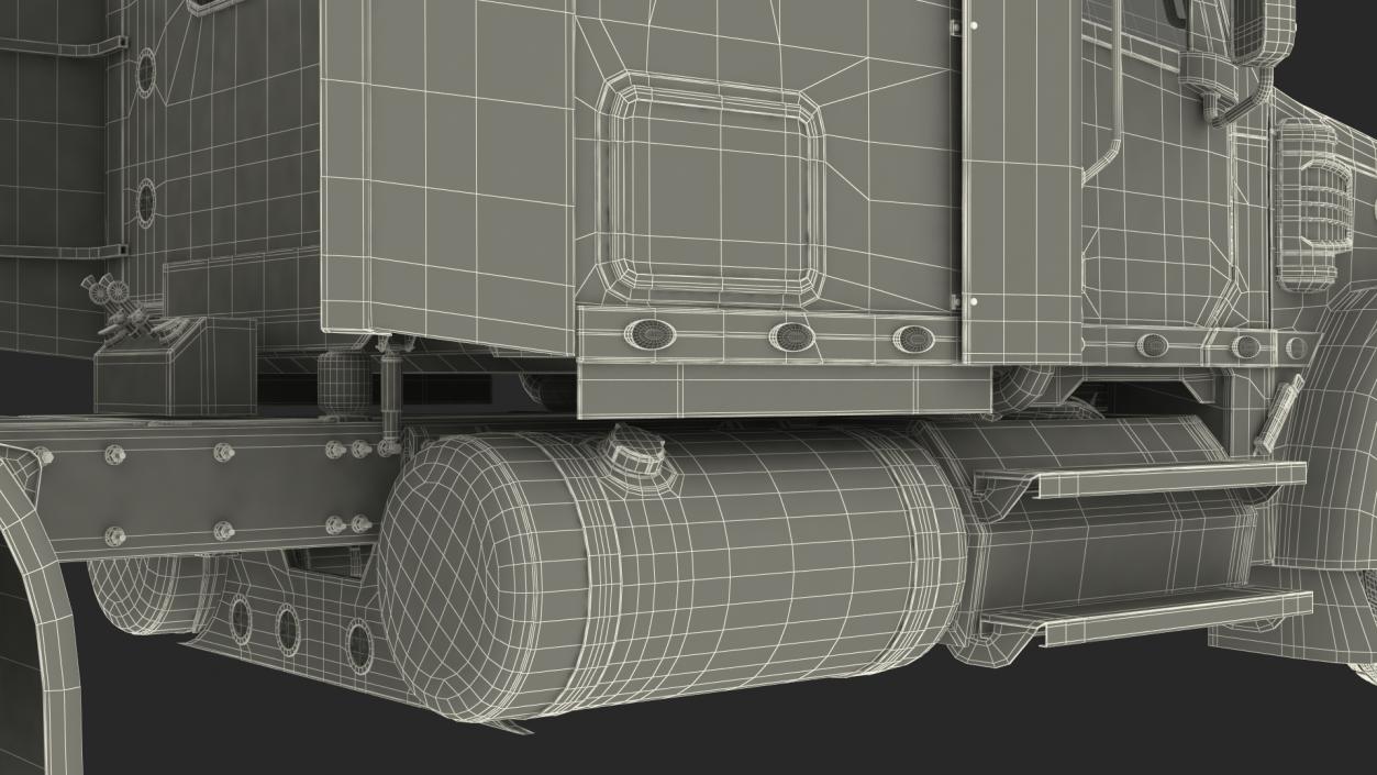 Freightliner Truck With Car Carrier Rigged 3D