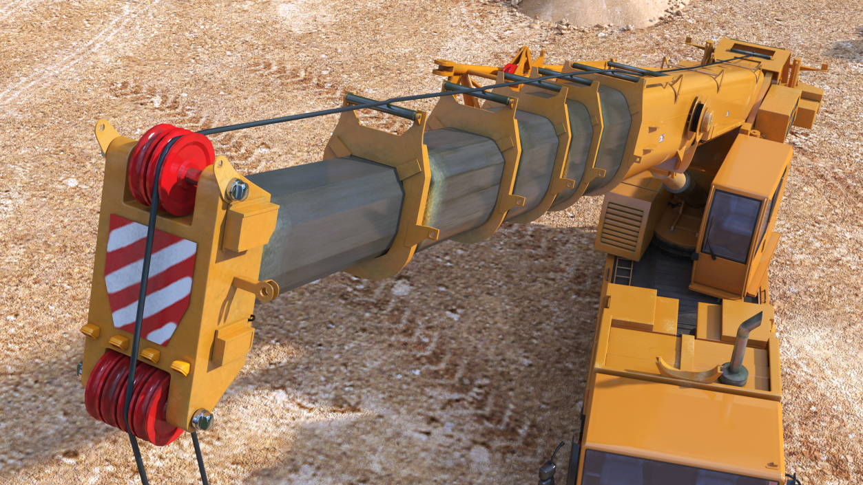 Compact Mobile Crane Liebherr With Load 3D model