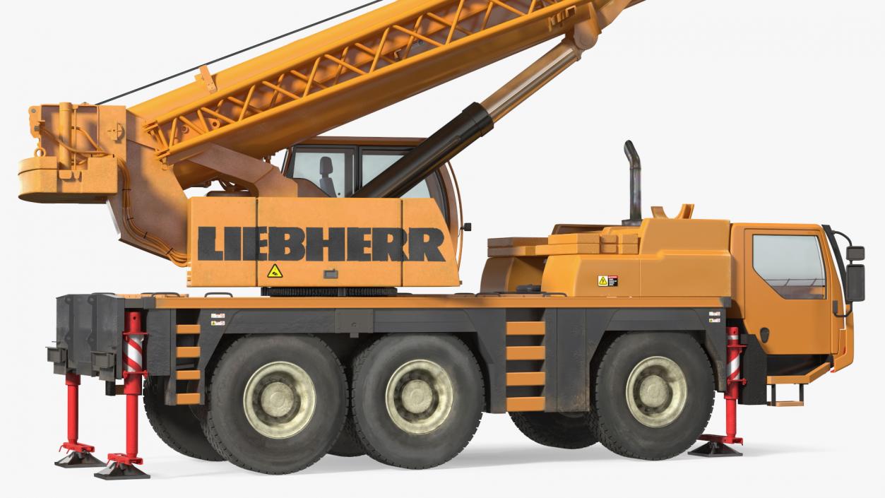 Compact Mobile Crane Liebherr With Load 3D model