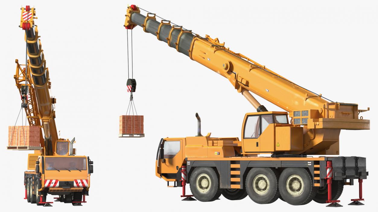 Compact Mobile Crane Liebherr With Load 3D model