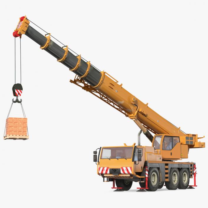 Compact Mobile Crane Liebherr With Load 3D model