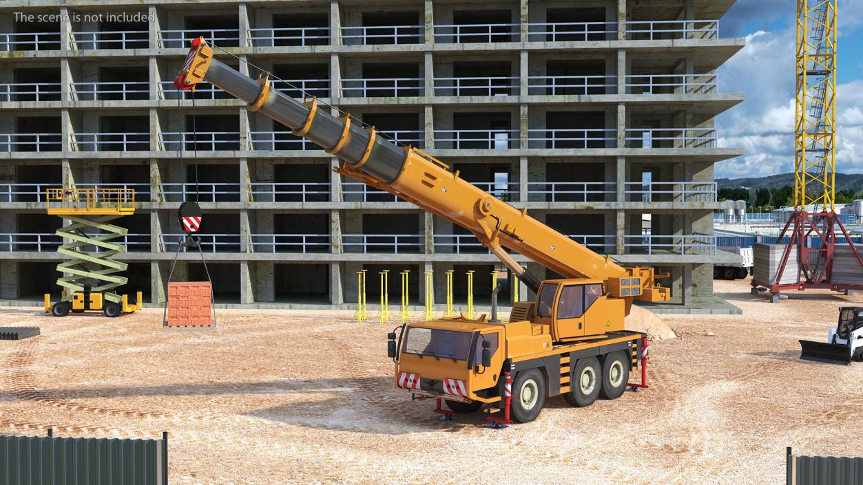 Compact Mobile Crane Liebherr With Load 3D model