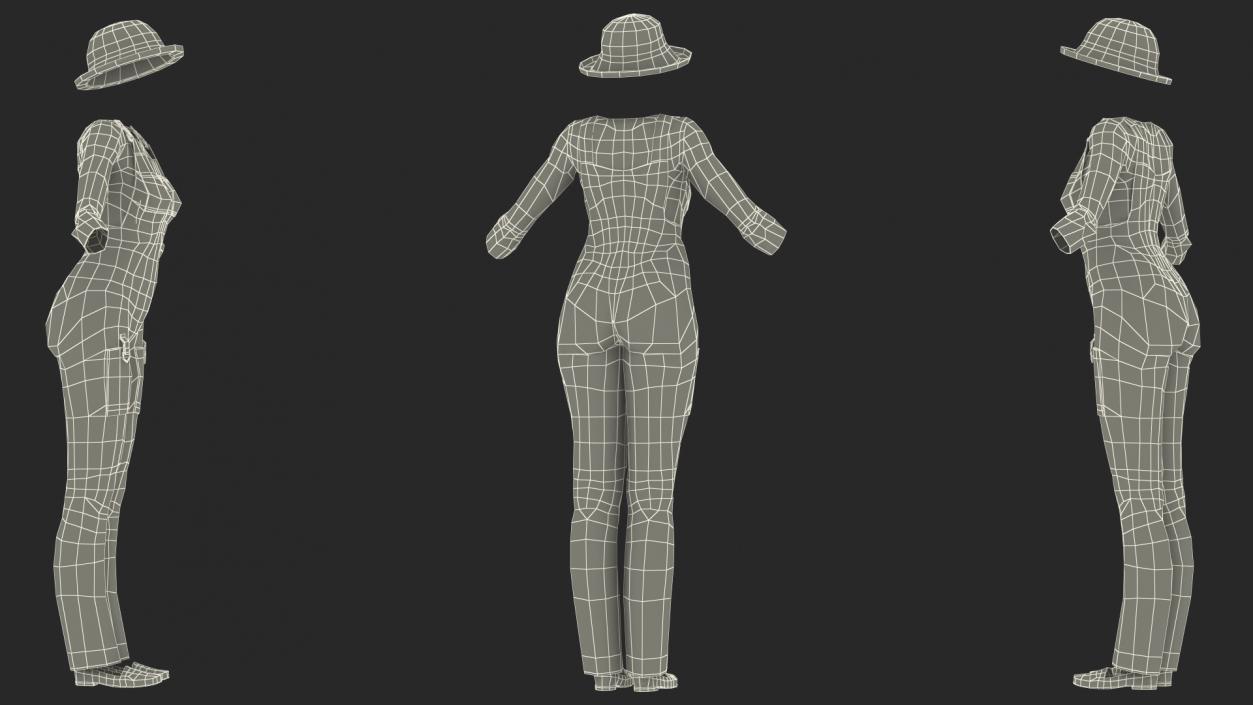 Gardening Outfit with Watering Can 3D model