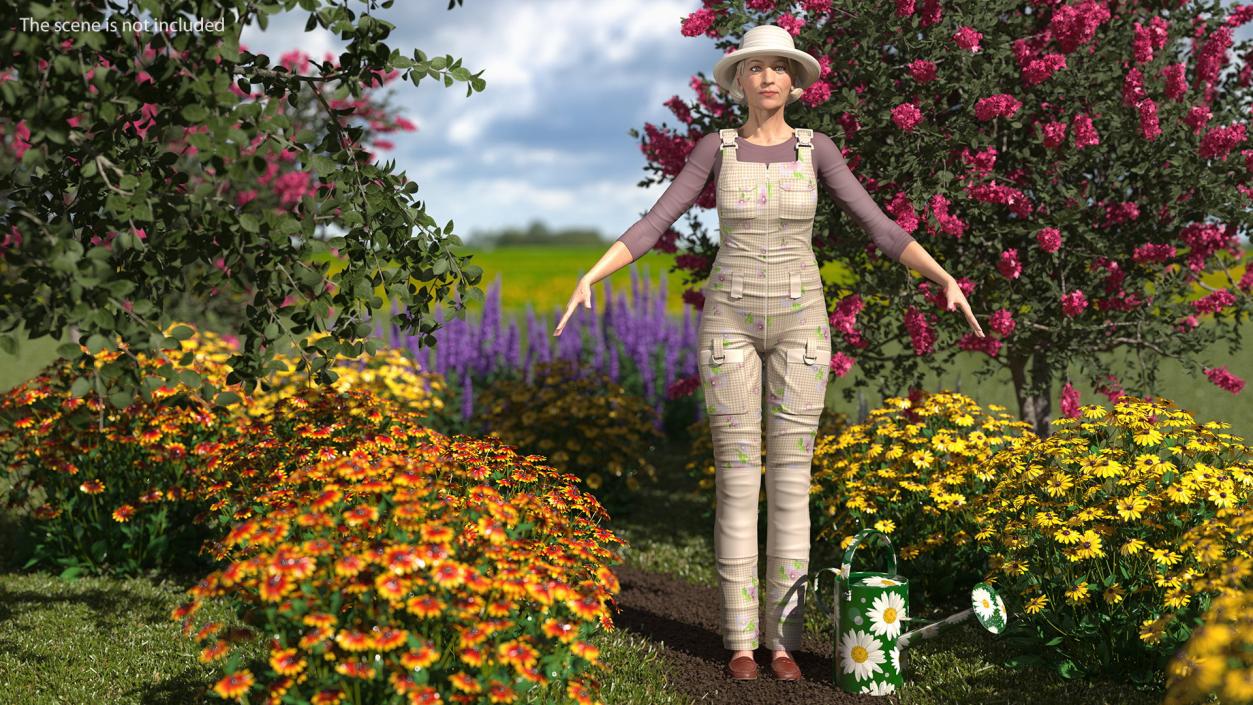 Gardening Outfit with Watering Can 3D model