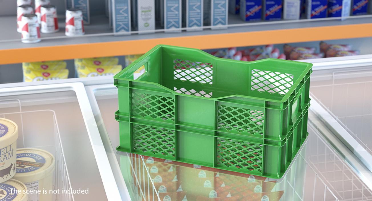 Wooden and Plastic Fruit Crates Collection 2 3D model