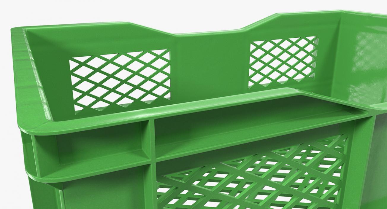 Wooden and Plastic Fruit Crates Collection 2 3D model