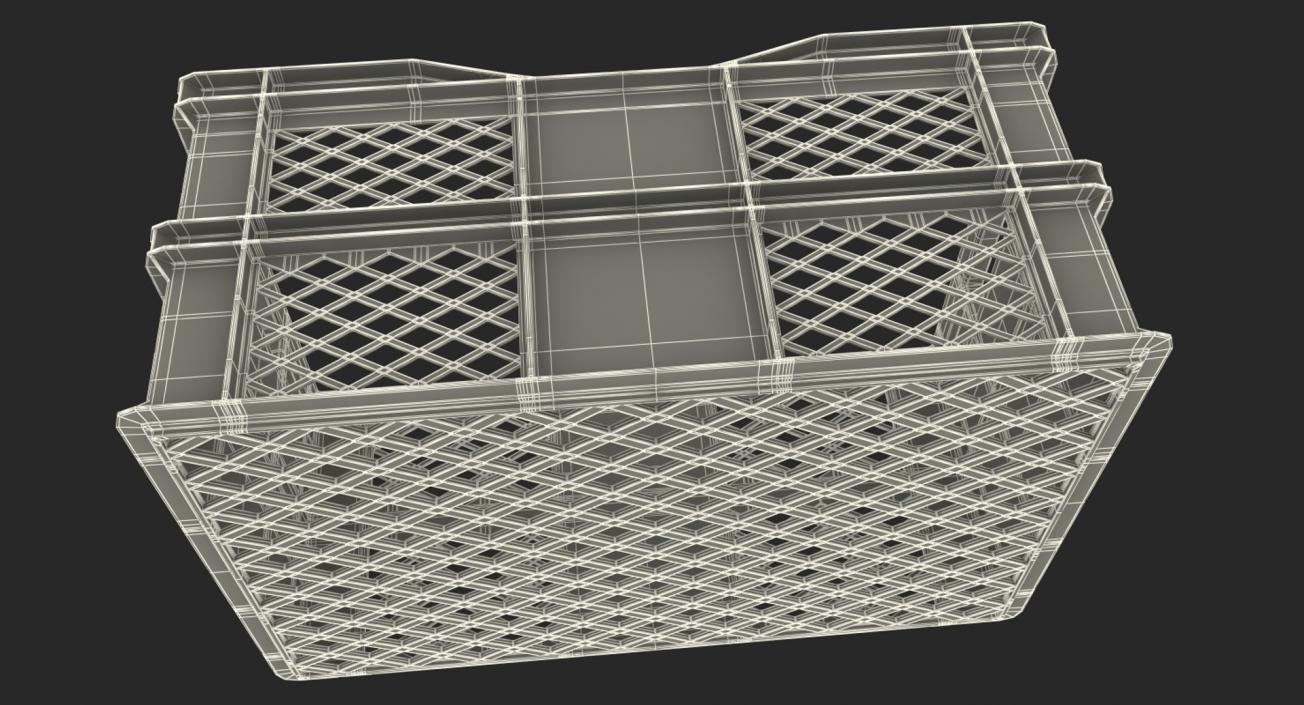 Wooden and Plastic Fruit Crates Collection 2 3D model