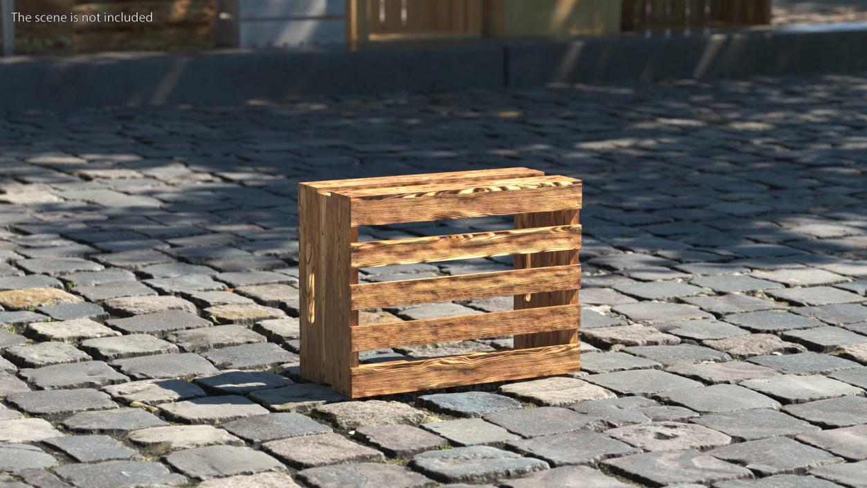 Wooden and Plastic Fruit Crates Collection 2 3D model