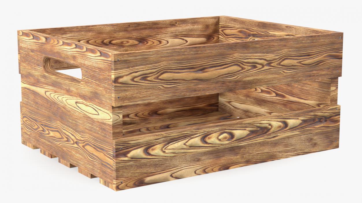 Wooden and Plastic Fruit Crates Collection 2 3D model