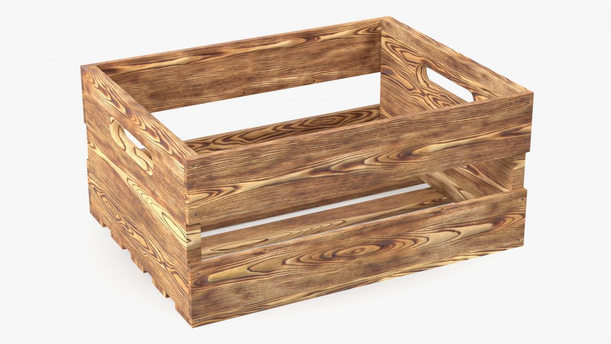 Wooden and Plastic Fruit Crates Collection 2 3D model