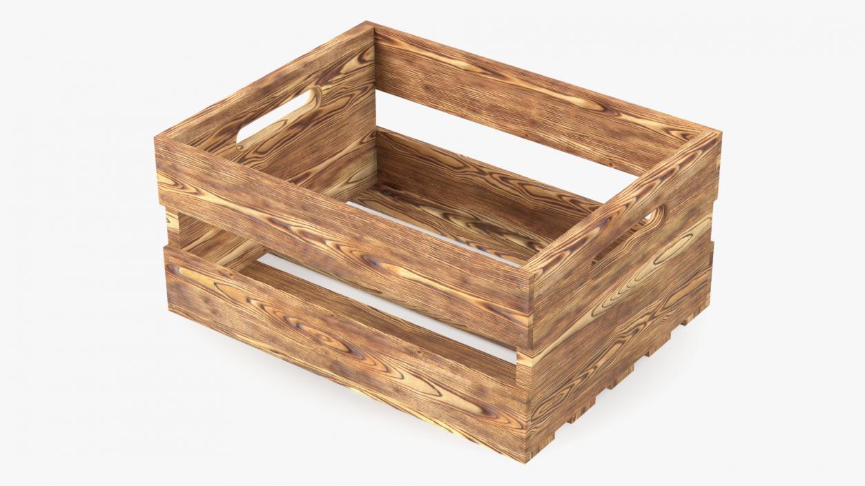 Wooden and Plastic Fruit Crates Collection 2 3D model