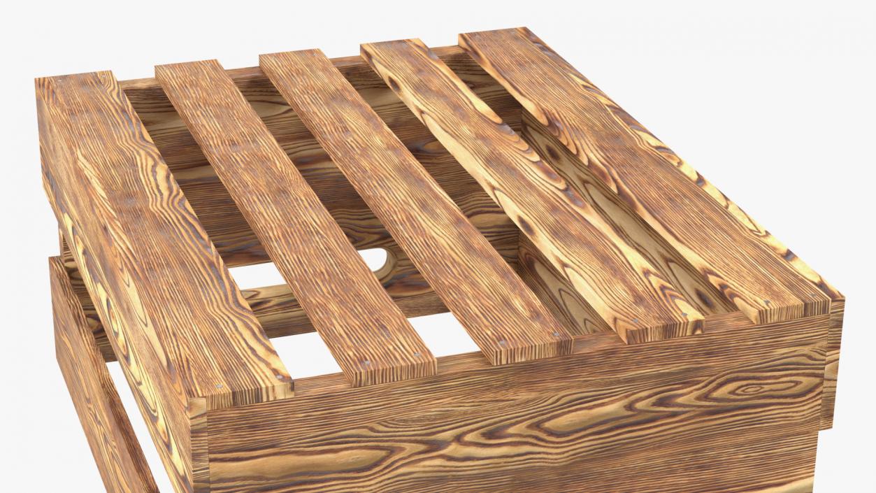 Wooden and Plastic Fruit Crates Collection 2 3D model