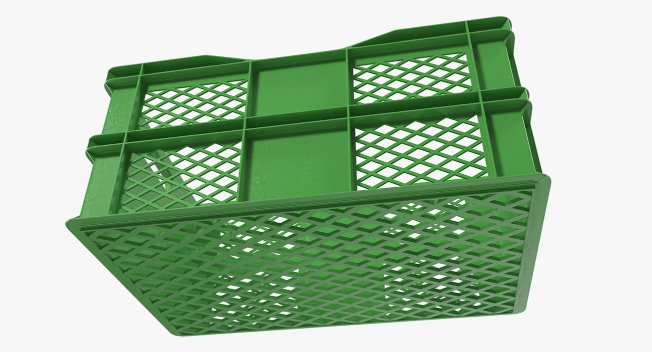 Wooden and Plastic Fruit Crates Collection 2 3D model