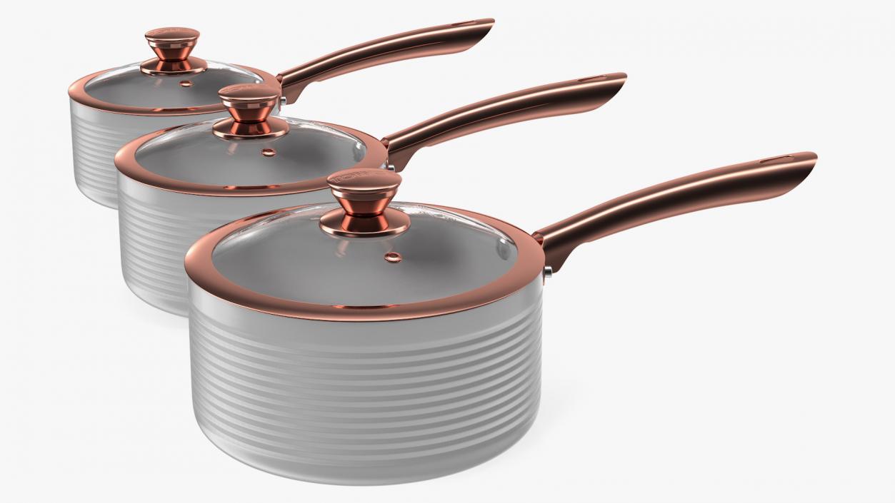 White Tower Saucepan Set 3D model