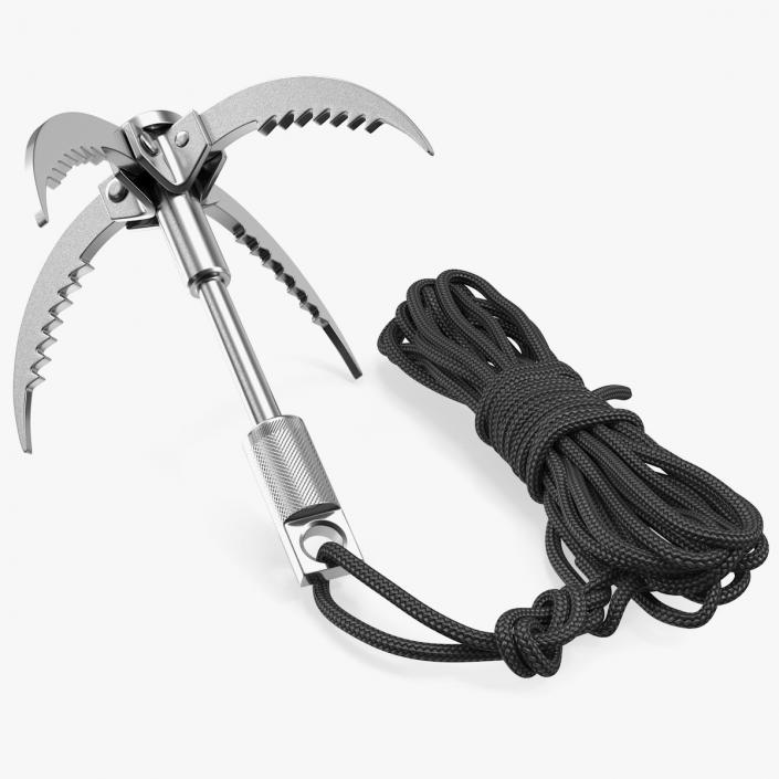 3D Folding Climbing Grappling Hook with Rope