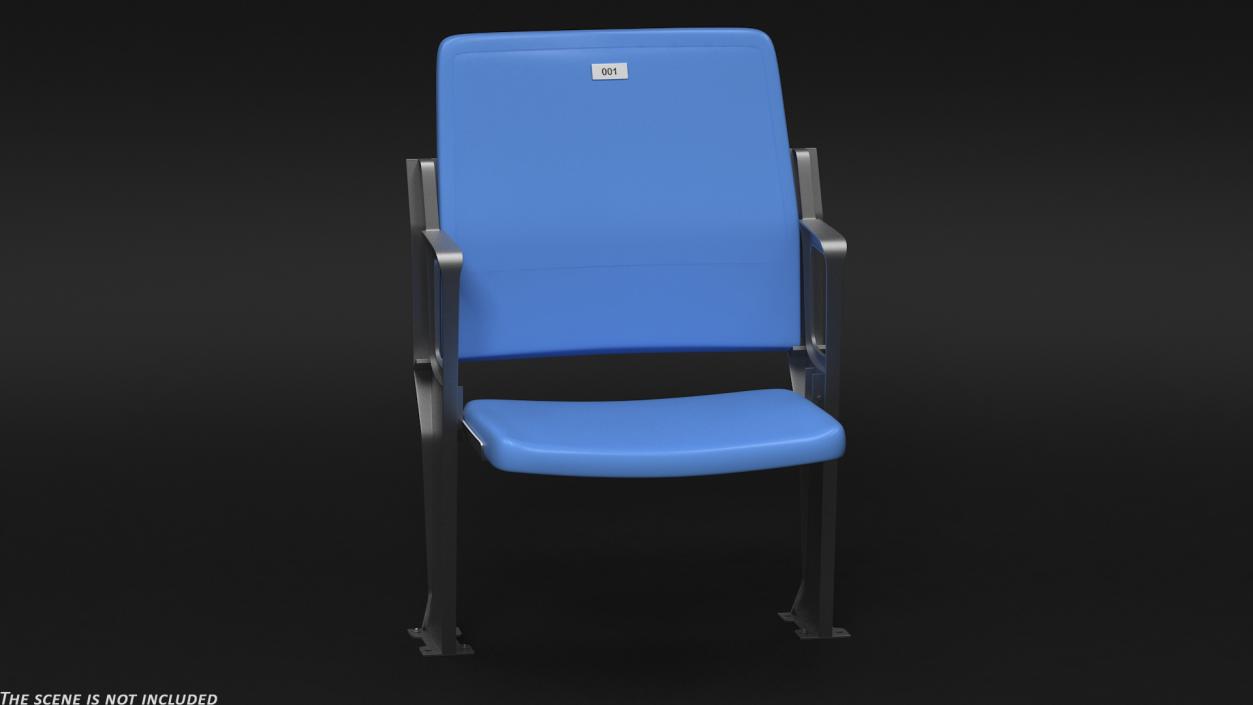 3D model Plastic Stadium Seat Open