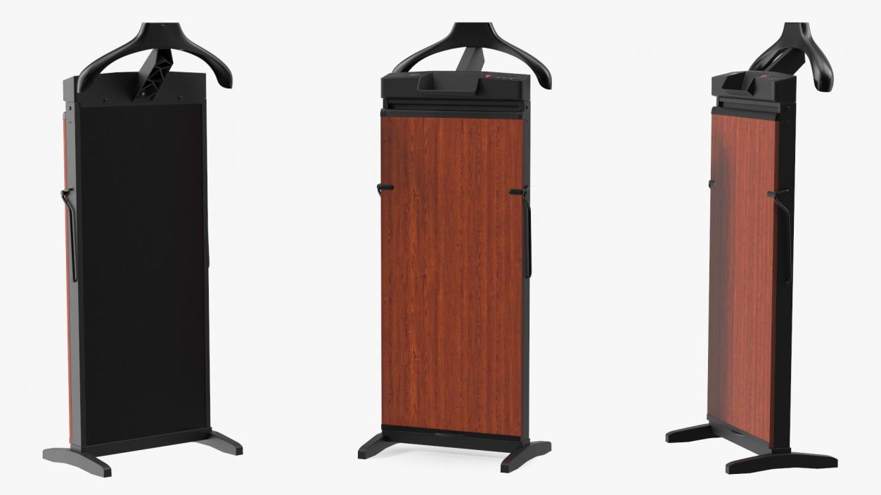 3D Trouser Press Dark Wood Trim Open model