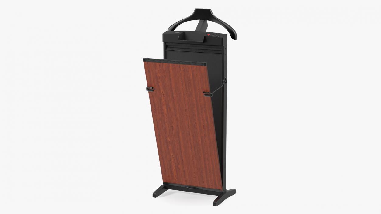 3D Trouser Press Dark Wood Trim Open model