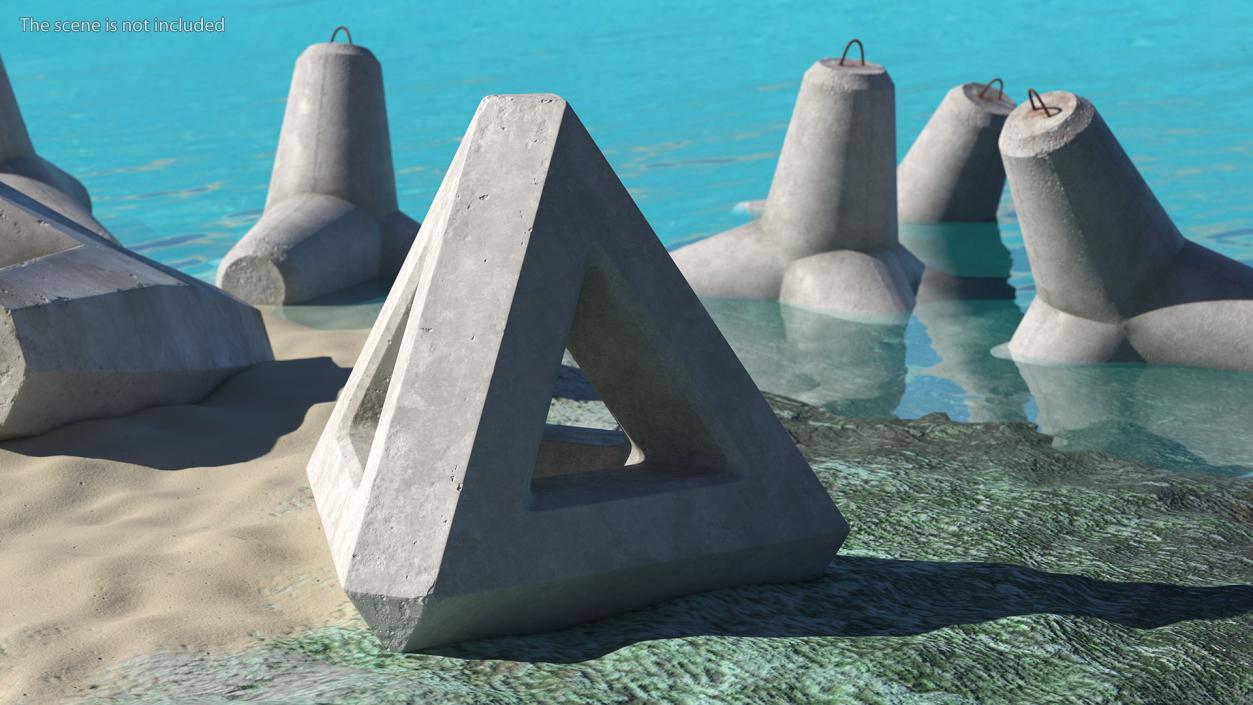 Concrete Breakwater Pyramid 3D