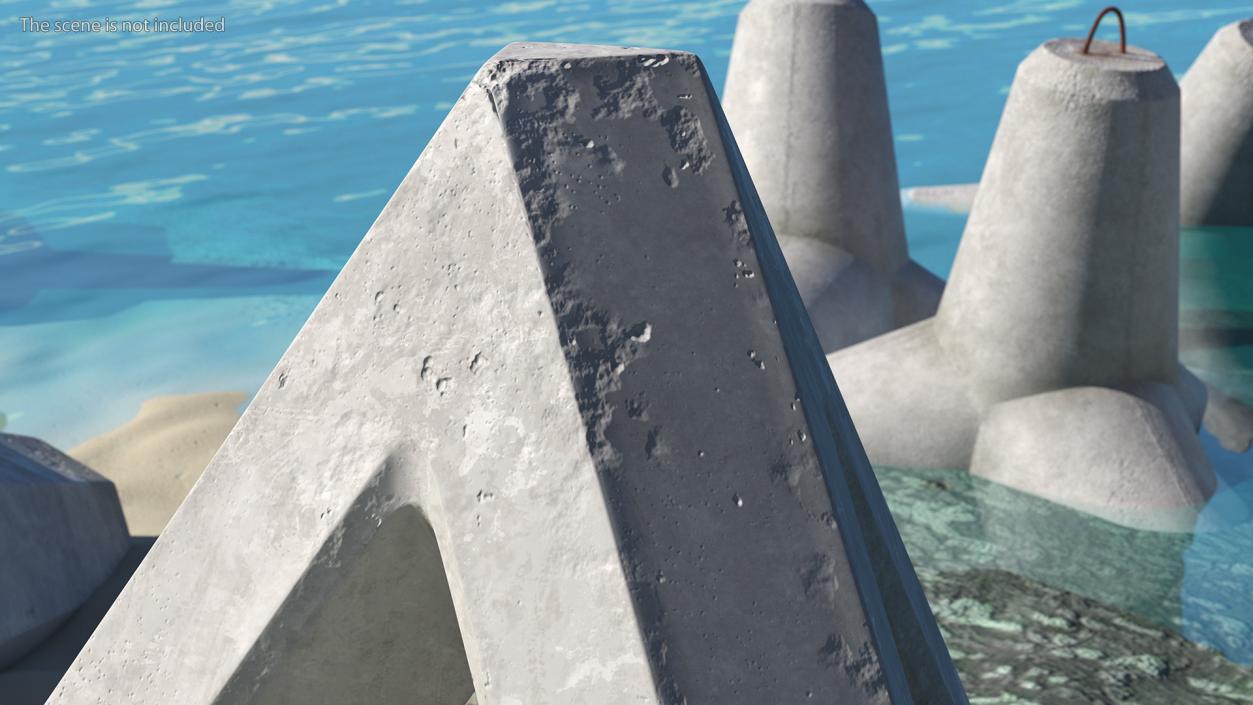 Concrete Breakwater Pyramid 3D